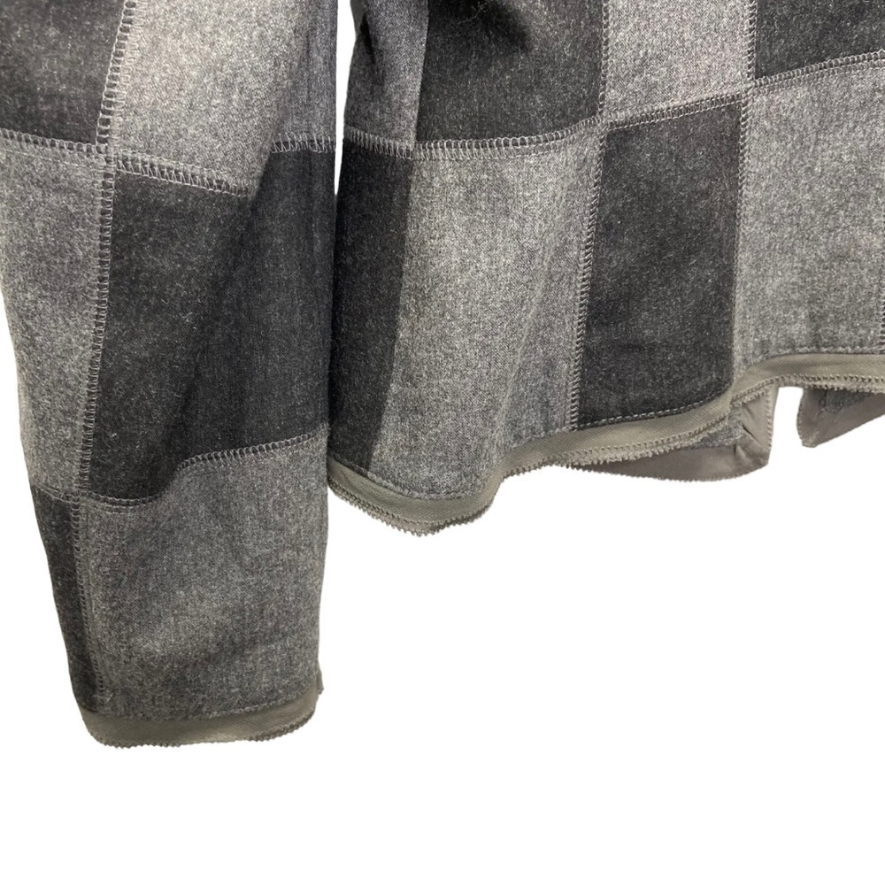 Basler Womens Check Buffalo Plaid Gray Black Wool Blazer Lined Jacket 38 US 8-10 - Picture 6 of 10